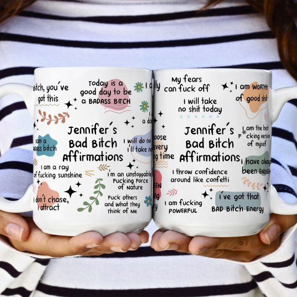 Funny Mug - Bad B*Tch Affirmations - For Coworkers, Friends, Self Gift - Personalized Mug Funny Mug - Bad B*Tch Affirmations - For Coworkers, Friends, Self Gift - Personalized Mug