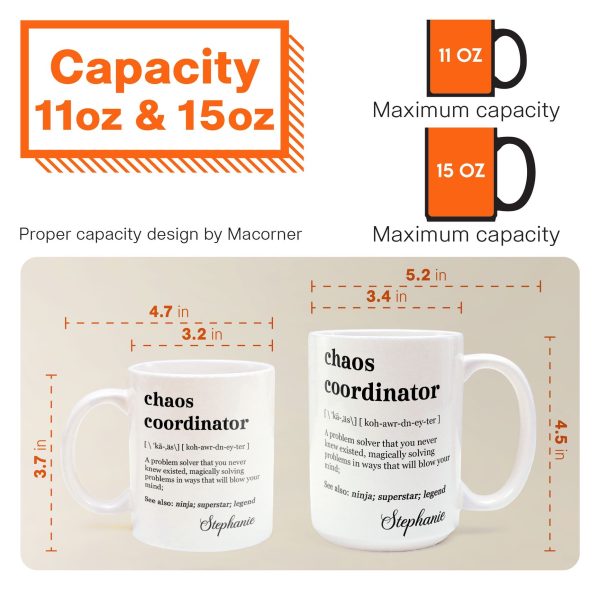 Funny Mug - Chaos Coordinator Definition - Fun Gifts For Coworker, Friends, Boss - Personalized Mug