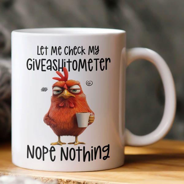 Funny Mug - Chicken Let Me Check My Giveashitometer Nope Nothing - Exchange Gift, White Elephant Gifts For Coworkers - Mug Funny Mug - Chicken Let Me Check My Giveashitometer Nope Nothing - Exchange Gift, White Elephant Gifts For Coworkers - Mug