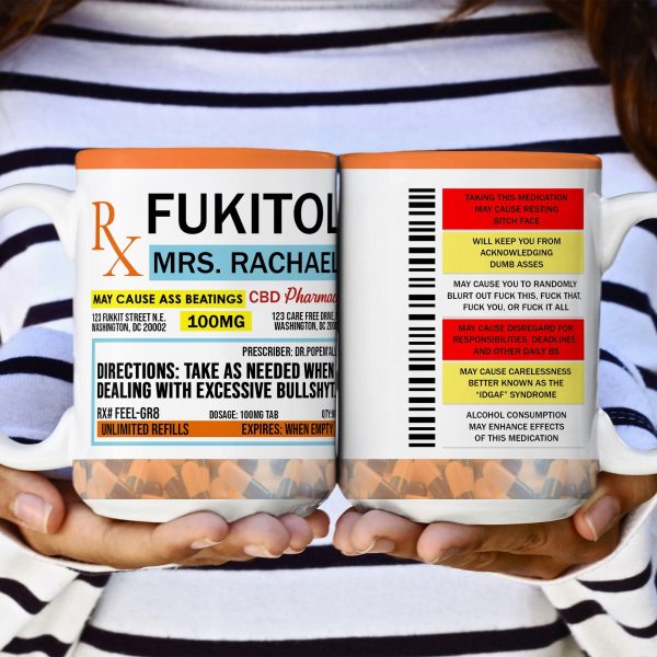 Funny Mug - Fukitol Rx Prescription - Gifts For Coworkers, Friends, Family - Personalized Mug Funny Mug - Fukitol Rx Prescription - Gifts For Coworkers, Friends, Family - Personalized Mug