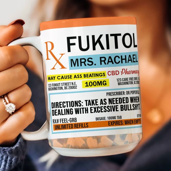 Funny Mug - Fukitol Rx Prescription - Gifts For Coworkers, Friends, Family - Personalized Mug Funny Mug - Fukitol Rx Prescription - Gifts For Coworkers, Friends, Family - Personalized Mug