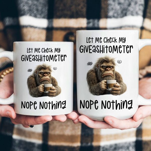 Funny Mug - Let Me Check My Giveashitometer Nope Nothing - Exchange Gift, Gag Gifts For Coworkers - Mug Funny Mug - Let Me Check My Giveashitometer Nope Nothing - Exchange Gift, Gag Gifts For Coworkers - Mug