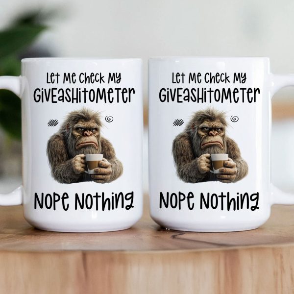 Funny Mug - Let Me Check My Giveashitometer Nope Nothing - Exchange Gift, Gag Gifts For Coworkers - Mug Funny Mug - Let Me Check My Giveashitometer Nope Nothing - Exchange Gift, Gag Gifts For Coworkers - Mug