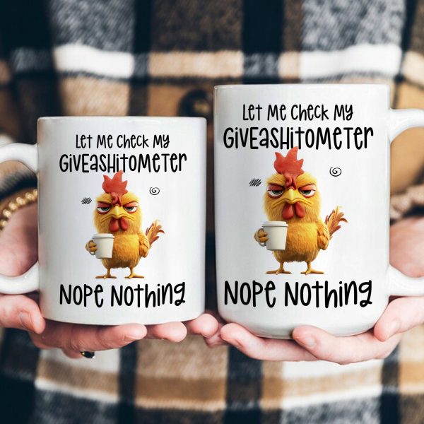 Funny Mug - Let Me Check My Giveashitometer Nope Nothing - Exchange Gift, White Elephant Gifts For Coworkers - Mug Funny Mug - Let Me Check My Giveashitometer Nope Nothing - Exchange Gift, White Elephant Gifts For Coworkers - Mug