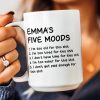 Funny Mug - My Five Moods - Gifts For Friends, Coworkers, Retirement - Personalized Mug Funny Mug - My Five Moods - Gifts For Friends, Coworkers, Retirement - Personalized Mug