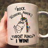 Funny Mug - Rock Paper Scissors Throat Punch I Win - Fun Gifts For Coworker, Friends, Boss - Personalized Mug Funny Mug - Rock Paper Scissors Throat Punch I Win - Fun Gifts For Coworker, Friends, Boss - Personalized Mug