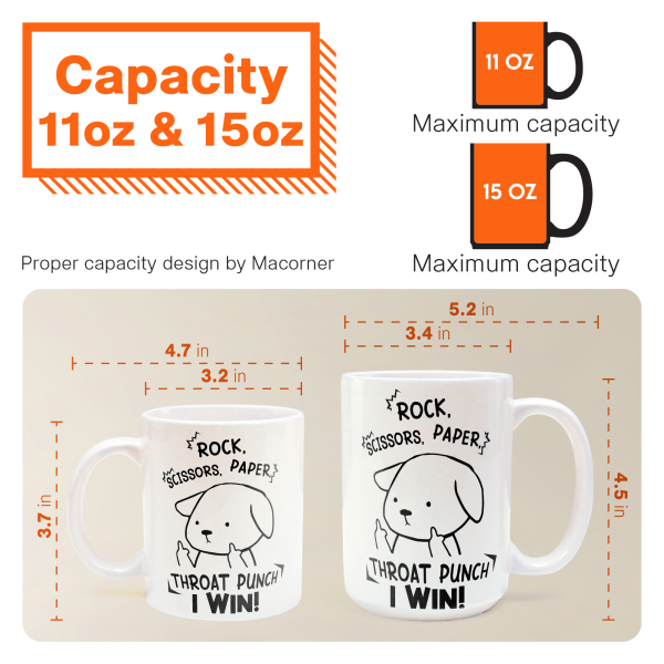 Funny Mug - Rock Paper Scissors Throat Punch I Win - Fun Gifts For Coworker, Friends, Boss - Personalized Mug Funny Mug - Rock Paper Scissors Throat Punch I Win - Fun Gifts For Coworker, Friends, Boss - Personalized Mug