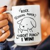 Funny Mug - Rock Paper Scissors Throat Punch I Win - Fun Gifts For Coworker, Friends, Boss - Personalized Mug Funny Mug - Rock Paper Scissors Throat Punch I Win - Fun Gifts For Coworker, Friends, Boss - Personalized Mug