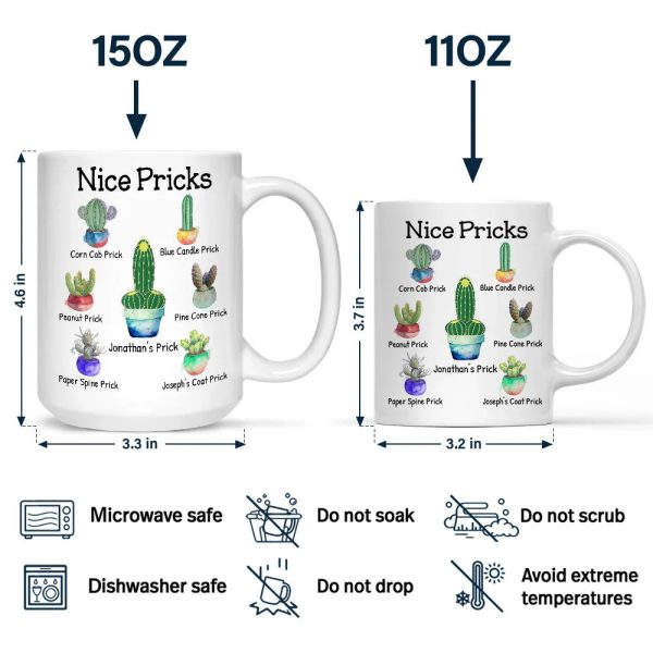 Funny Mug Nice Pricks - Personalized Mug