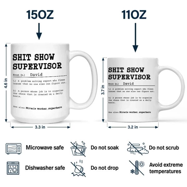 Funny Mug Supervisor Boss - Personalized Mug Funny Mug Supervisor Boss - Personalized Mug
