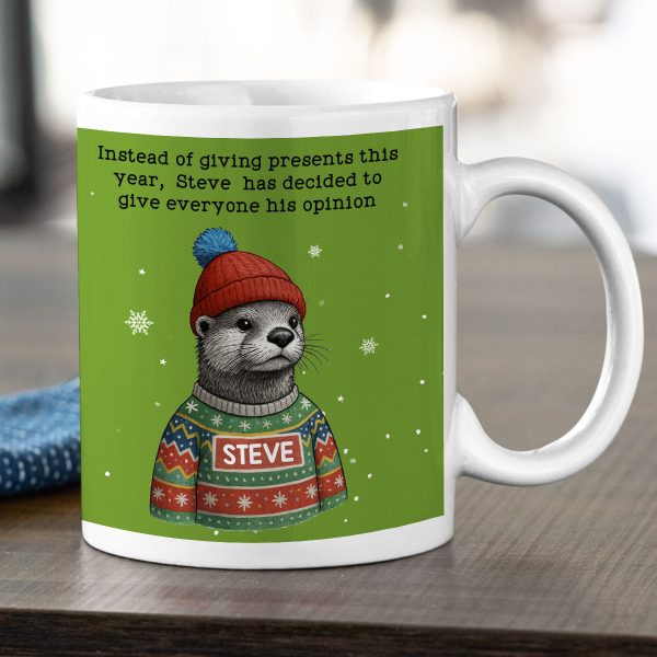 Funny Otter Christmas White Elephant Gift Exchange - Personalized Mug - Office Humor, Secret Santa Funny Otter Christmas White Elephant Gift Exchange - Personalized Mug - Office Humor, Secret Santa