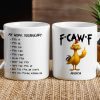 Funny Personalized Ceramic Mug with Grumpy Chicken and Work Vocabulary Quote, Creative Desk Gift for Coworkers Funny Personalized Ceramic Mug with Grumpy Chicken and Work Vocabulary Quote, Creative Desk Gift for Coworkers