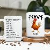 Funny Personalized Ceramic Mug with Grumpy Chicken and Work Vocabulary Quote, Creative Desk Gift for Coworkers Funny Personalized Ceramic Mug with Grumpy Chicken and Work Vocabulary Quote, Creative Desk Gift for Coworkers