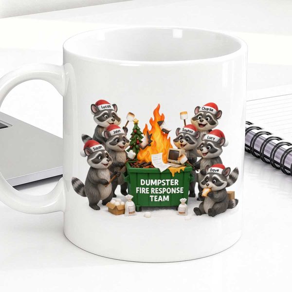Funny Raccoon Dumpster on Fire Response Team - Personalized Mug - Funny Holiday Gift for Coworkers Funny Raccoon Dumpster on Fire Response Team - Personalized Mug - Funny Holiday Gift for Coworkers