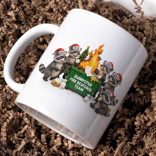 Funny Raccoon Dumpster on Fire Response Team - Personalized Mug - Funny Holiday Gift for Coworkers Funny Raccoon Dumpster on Fire Response Team - Personalized Mug - Funny Holiday Gift for Coworkers