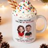 Funny Sibling White Ceramic Mug Personalized Brother & Sister Cartoon, Playful Quote, Creative Gift for Coworker or Family