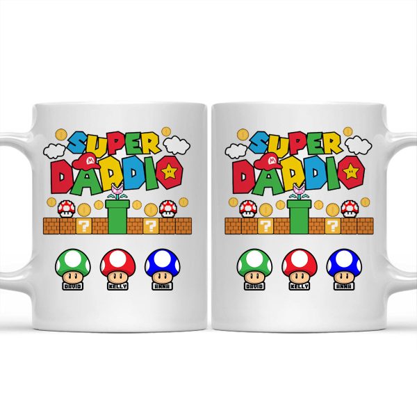 Funny Super Daddio Gift For Father's Day Personalized Ceramic Mug Funny Super Daddio Gift For Father's Day Personalized Ceramic Mug