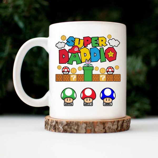 Funny Super Daddio Gift For Father's Day Personalized Ceramic Mug Funny Super Daddio Gift For Father's Day Personalized Ceramic Mug
