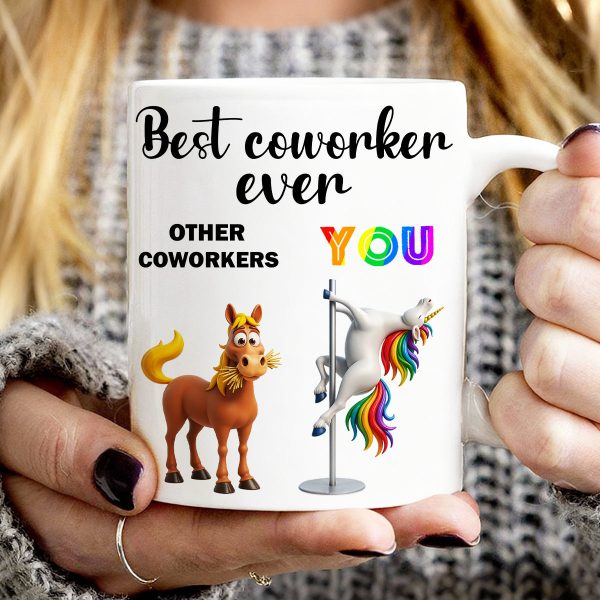 Funny Unicorn Coworker - Personalized Mug - Christmas Gift for Coworker, White Elephant Funny Unicorn Coworker - Personalized Mug - Christmas Gift for Coworker, White Elephant
