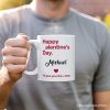Funny Valentine's Day Personalized Mug, I'll Give You The V Later Gift With Custom Name Funny Valentine's Day Personalized Mug, I'll Give You The V Later Gift With Custom Name