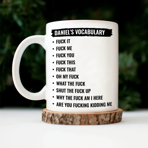 Funny Vocabulary At Work For Colleague And Bestie - Personalized Mug