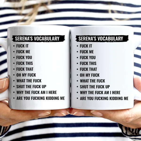 Funny Vocabulary At Work For Colleague And Bestie - Personalized Mug