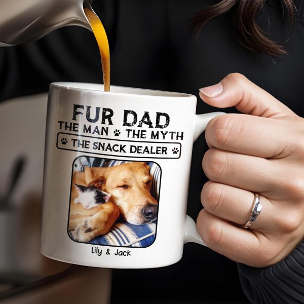Fur Dad The Man The Myth The Snack Dealer - Personalized Custom Coffee Mug - DOG049_MG Fur Dad The Man The Myth The Snack Dealer - Personalized Custom Coffee Mug - DOG049_MG