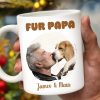 Fur Papa Love Between Man And Dog - Personalized Custom Coffee Mug - PET086_MG