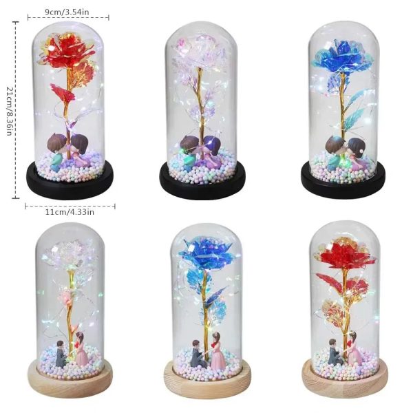 Galaxy Eternal Rose in Glass Dome with Light and Butterfly – Mother’s Day Gift Galaxy Eternal Rose in Glass Dome with Light and Butterfly – Mother’s Day Gift