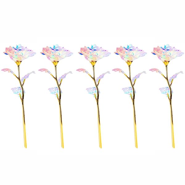 Galaxy LED Forever Rose – 5/10pcs Colorful Artificial Flowers