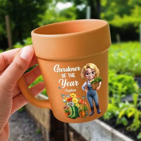 Gardener Of The Year - Personalized Plant Pot Ceramic Mug