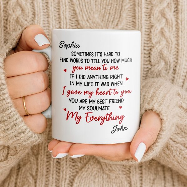 Gave My Heart To You, You Are My Soulmate, With Hearts - Personalized Custom Coffee Mug - CPL1220_MG