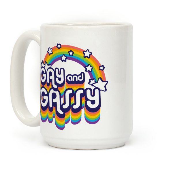 Gay and Gassy Rainbow Coffee Mug Gay and Gassy Rainbow Coffee Mug