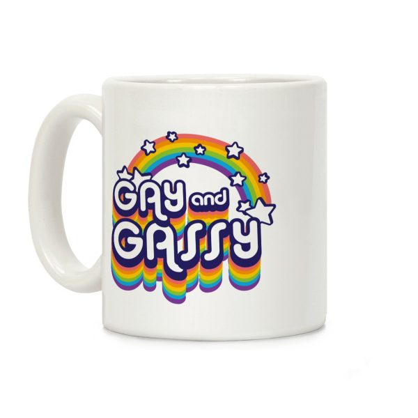 Gay and Gassy Rainbow Coffee Mug Gay and Gassy Rainbow Coffee Mug