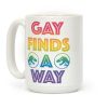 Gay Finds A Way Jurassic Park Parody Coffee Mug Gay Finds A Way Jurassic Park Parody Coffee Mug