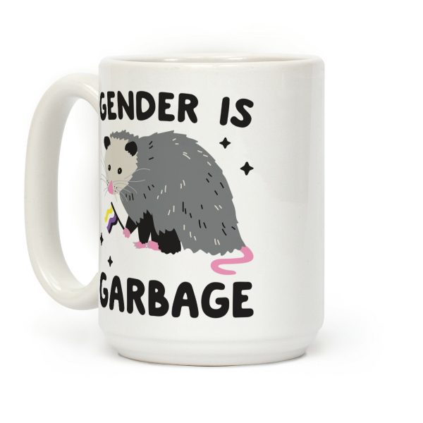 Gender Is Garbage Non-binary Opossum Coffee Mug Gender Is Garbage Non-binary Opossum Coffee Mug