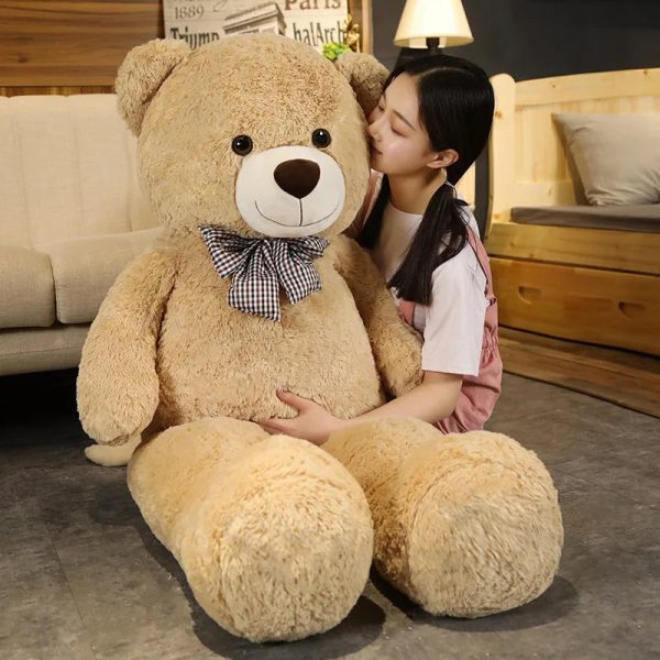 Giant 105cm Soft Teddy Bear - Adorable Plush Hugging Pillow for Kids