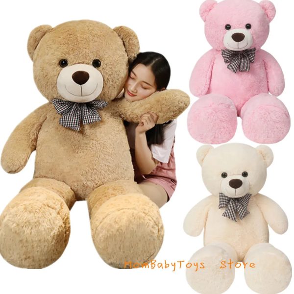 Giant 105cm Soft Teddy Bear - Adorable Plush Hugging Pillow for Kids