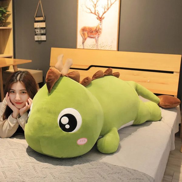 Giant 60cm Kawaii Dinosaur Plush Toy - Soft Pillow & Fun Decor for Kids