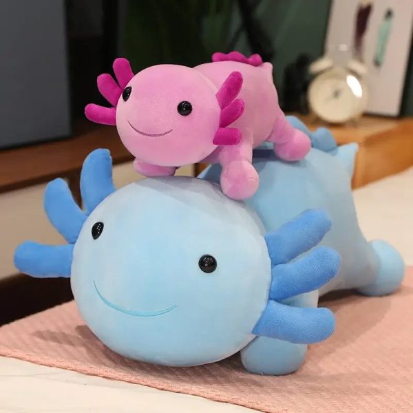 Giant Axolotl Plush Toy Colorful Stuffed Salamander Long Pillow for Kids Giant Axolotl Plush Toy Colorful Stuffed Salamander Long Pillow for Kids