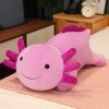 Giant Axolotl Plush Toy Colorful Stuffed Salamander Long Pillow for Kids Giant Axolotl Plush Toy Colorful Stuffed Salamander Long Pillow for Kids