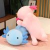 Giant Axolotl Plush Toy Colorful Stuffed Salamander Long Pillow for Kids Giant Axolotl Plush Toy Colorful Stuffed Salamander Long Pillow for Kids