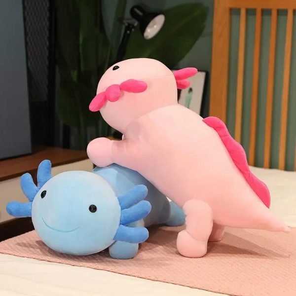 Giant Axolotl Plush Toy Colorful Stuffed Salamander Long Pillow for Kids Giant Axolotl Plush Toy Colorful Stuffed Salamander Long Pillow for Kids