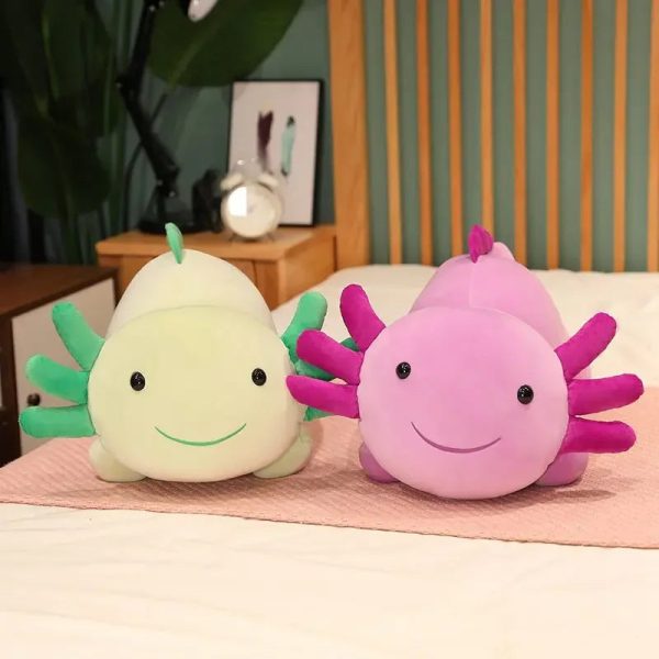 Giant Axolotl Plush Toy Colorful Stuffed Salamander Long Pillow for Kids Giant Axolotl Plush Toy Colorful Stuffed Salamander Long Pillow for Kids