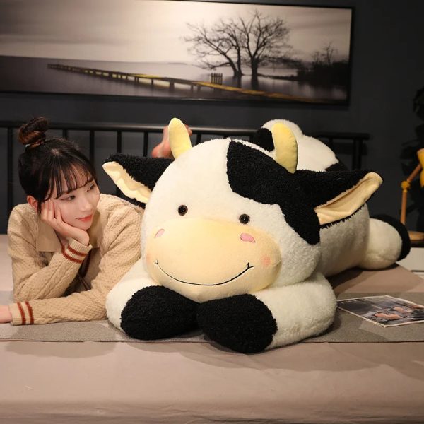 Giant Colorful Highland Cow Plush Toy - Jumbo Soft Body Pillow for Kids