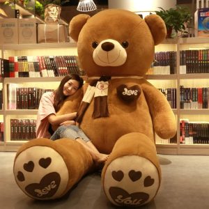 Giant Kawaii Bear Plush Toy - Soft & Cuddly Gift for Loved Ones