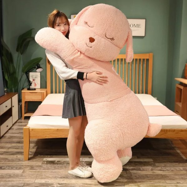 Giant Lying Dog Plush Pillow 80cm 100cm