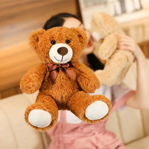 Giant Plush Bear with Ribbon - Adorable Stuffed Animal for Kids