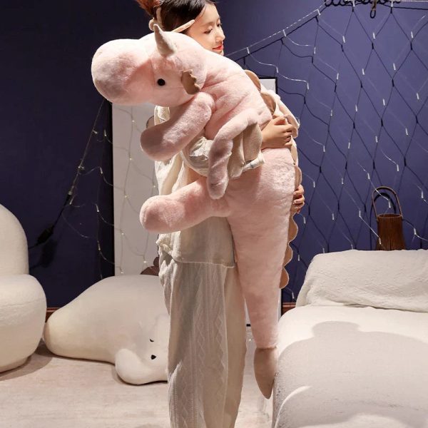 Giant Plush Unicorn Dinosaur Hug Pillow Soft Stuffed Toy