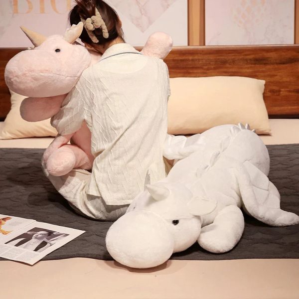 Giant Plush Unicorn Dinosaur Hug Pillow Soft Stuffed Toy